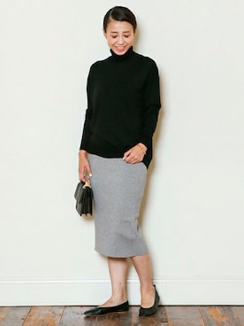 「M2MAlletier（エムツーマレティエ）のアイテム」を使った、MIKAさん（レディース・160cm）の秋コーディネート