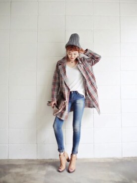 「アイテム（シャツワンピース）」を使った、Seoulgreatさん（レディース・163cm・20代）の冬コーディネート