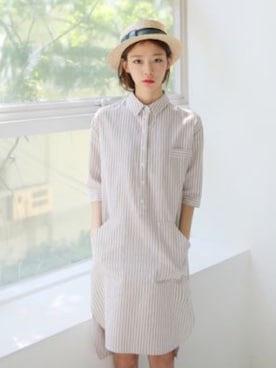 「アイテム（シャツワンピース）」を使った、Seoulgreatさん（レディース・163cm・20代）の夏コーディネート