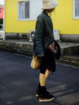 「SMITH'S（スミス）のアイテム（ブルゾン）」を使った、ciccaさん（レディース・166cm）の秋コーディネート