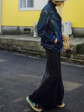 「MARC JACOBS（マークジェイコブス）のアイテム（クラッチバッグ）」を使った、ciccaさん（レディース・166cm）の冬コーディネート