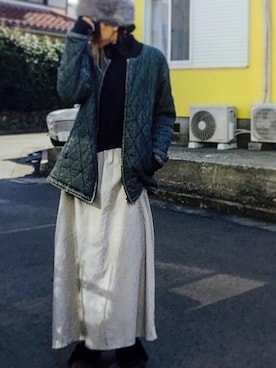 「SMITH'S（スミス）のアイテム（ブルゾン）」を使った、ciccaさん（レディース・166cm）の冬コーディネート