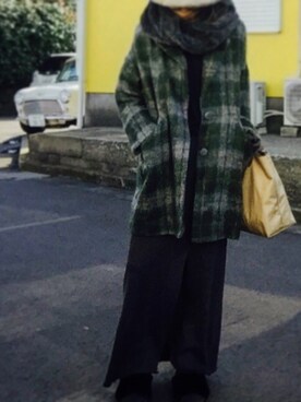 「コクーンコート」｜「アイテム（その他）」を使った、ciccaさん（レディース・166cm）の冬コーディネート