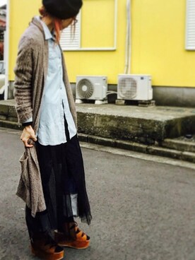「one way（ワンウェイ）のアイテム（シューズ）」を使った、ciccaさん（レディース・166cm）の春コーディネート