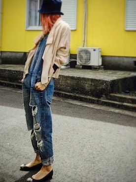 「And A（アンドエー）のアイテム（その他アウター）」を使った、ciccaさん（レディース・166cm）の春コーディネート