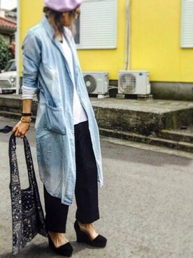 「Cactus..cepo.（カクタスセポ）のアイテム（その他アウター）」を使った、ciccaさん（レディース・166cm）の春コーディネート