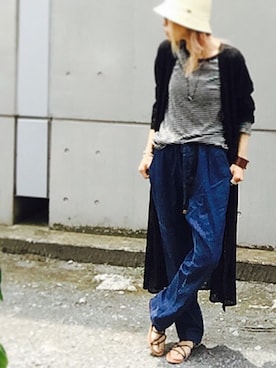 「Cactus..cepo.（カクタスセポ）のアイテム（その他アウター）」を使った、ciccaさん（レディース・166cm）の夏コーディネート