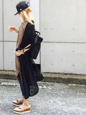 「Cactus..cepo.（カクタスセポ）のアイテム（その他アウター）」を使った、ciccaさん（レディース・166cm）の夏コーディネート