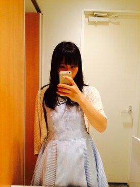 「and wander（アンドワンダー）のアイテム（ワンピース/ドレス）」を使った、まゆこさん（レディース・158cm）の夏コーディネート