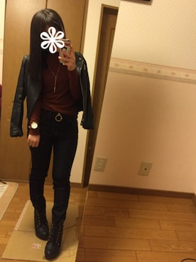 「Heather（ヘザー）のアイテム（ブーツ）」を使った、Kiraさん（レディース・149cm）の秋コーディネート