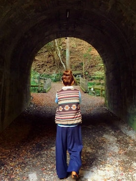 「アイテム（ダウンベスト、その他）」を使った、  tomo ☻✰*さん（レディース・153cm）の秋コーディネート