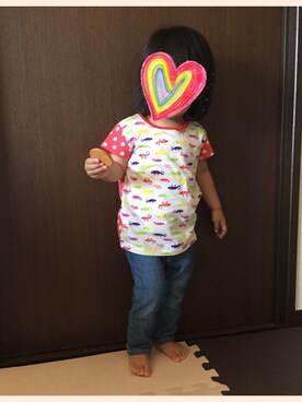 「おうち」｜「アイテム（パンツ）」を使った、satohiさん（キッズ・80cm）の春コーディネート