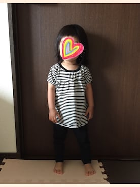 「おうち」｜「アイテム（パンツ）」を使った、satohiさん（キッズ・80cm）の春コーディネート