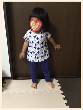 「おうち」｜「アイテム（パンツ）」を使った、satohiさん（キッズ・80cm）の夏コーディネート