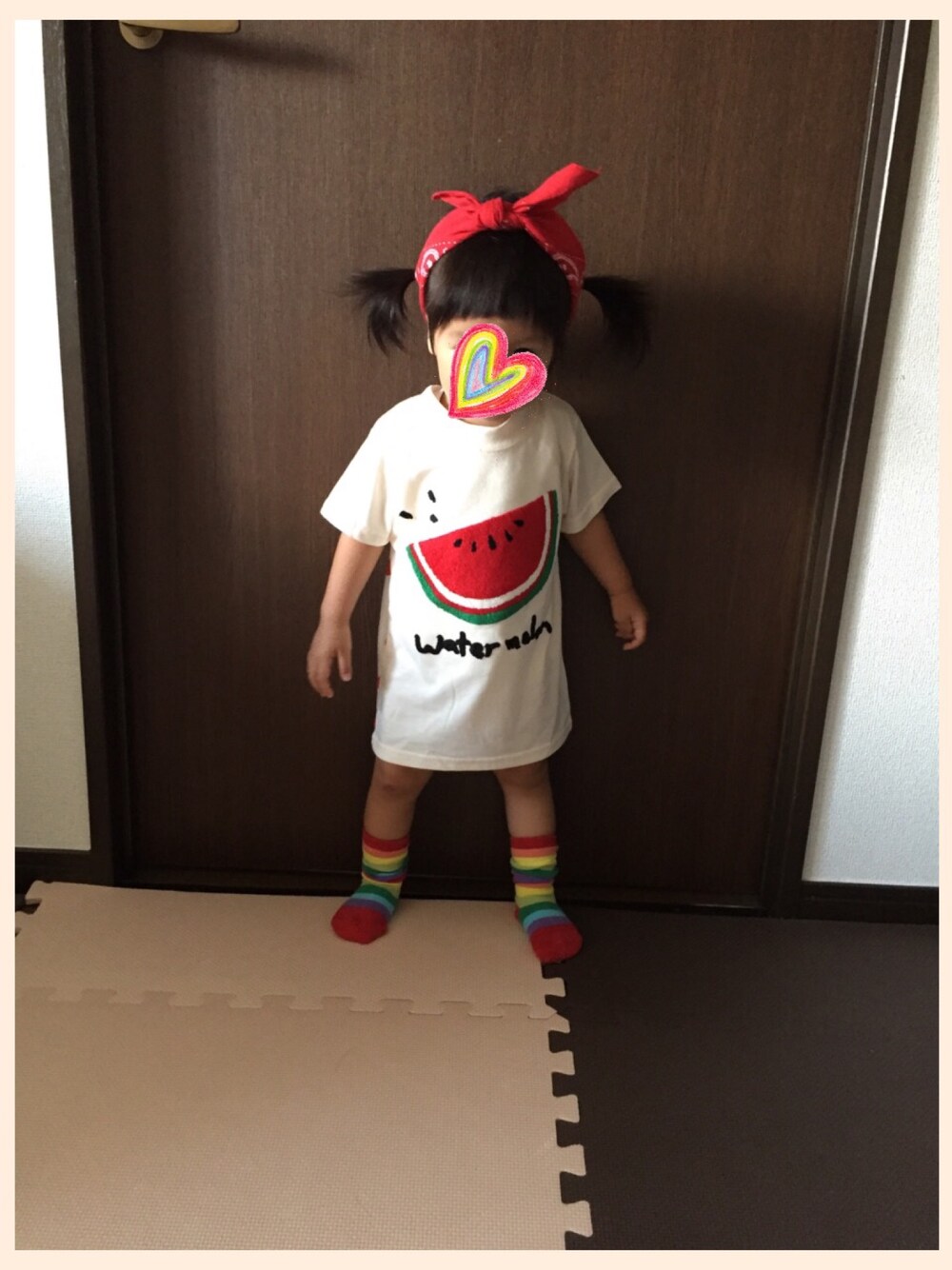 「おうち」｜「コルモピアのアイテム（Tシャツ/カットソー、その他）」を使った、satohiさん（キッズ・80cm）の夏コーディネートの1枚目の写真