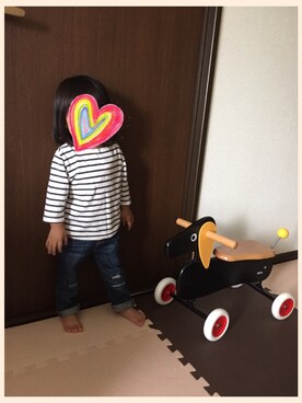 「おうち」｜「アイテム（パンツ）」を使った、satohiさん（キッズ・80cm）の夏コーディネート
