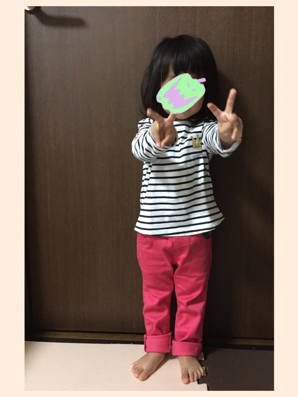 「おうち」｜「ZARAのアイテム（Tシャツ/カットソー、その他）」を使った、satohiさん（キッズ・80cm）の秋コーディネートの1枚目の写真