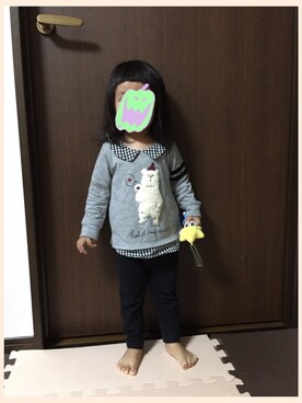 「おうち」｜satohiさん（キッズ・80cm）の秋コーディネート