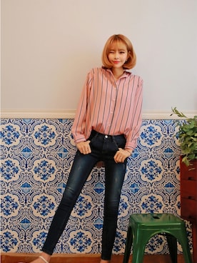 「2PER（2プロ）のアイテム」を使った、2perさん（レディース・161cm）の春コーディネート