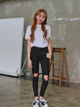 「2PER（2プロ）のアイテム」を使った、2perさん（レディース・160cm）の春コーディネート