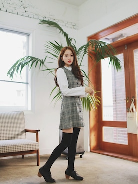 「2PER（2プロ）のアイテム（シューズ）」を使った、2perさん（レディース・160cm）の春コーディネート