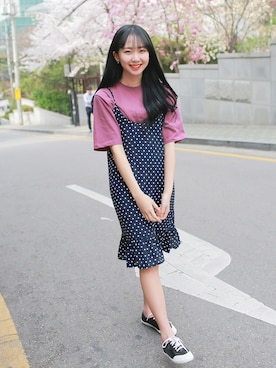 「2PER（2プロ）のアイテム」を使った、2perさん（レディース・160cm）の春コーディネート