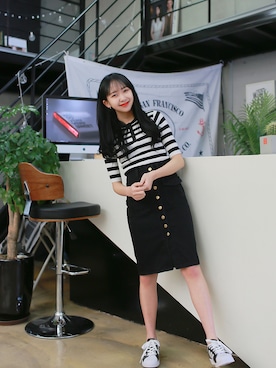 「2PER（2プロ）のアイテム」を使った、2perさん（レディース・161cm）の春コーディネート