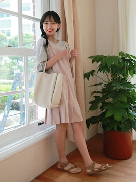 「2PER（2プロ）のアイテム」を使った、2perさん（レディース・160cm）の春コーディネート