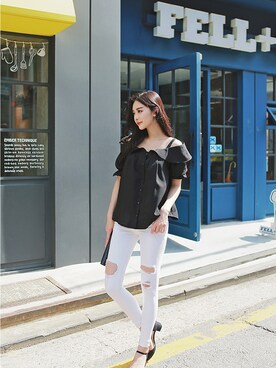 「2PER（2プロ）のアイテム」を使った、2perさん（レディース・163cm）の夏コーディネート