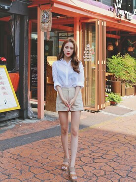 「2PER（2プロ）のアイテム」を使った、2perさん（レディース・162cm）の夏コーディネート