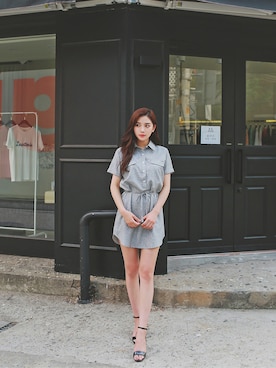 「2PER（2プロ）のアイテム」を使った、2perさん（レディース・166cm）の夏コーディネート