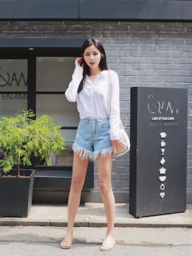 「2PER（2プロ）のアイテム」を使った、2perさん（レディース・168cm）の夏コーディネート