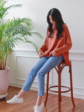 「2PER（2プロ）のアイテム」を使った、2perさん（レディース・163cm）の秋コーディネート