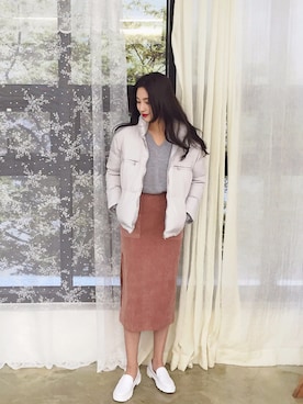 「2PER（2プロ）のアイテム」を使った、2perさん（レディース・163cm）の秋コーディネート