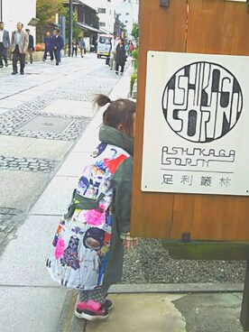 「handmade」｜「アイテム（ダウンジャケット/コート）」を使った、hannaさん（キッズ・100cm）の秋コーディネート