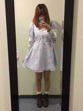 「one way（ワンウェイ）のアイテム（ブーツ）」を使った、ichikaさん（レディース・153cm）の冬コーディネート