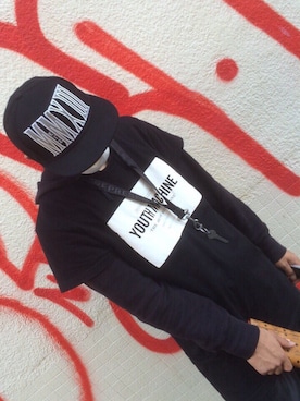 「KTZ（ケイティーゼット）のアイテム（キャップ）」を使った、Uさん（メンズ・170cm）の冬コーディネート