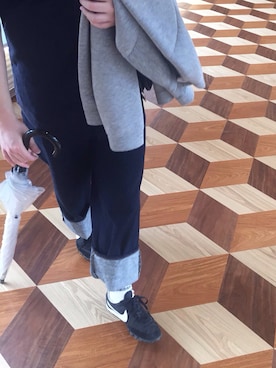 「umit benan（ウミットベナン）のアイテム（パンツ）」を使った、rioさん（メンズ・175cm）の秋コーディネート