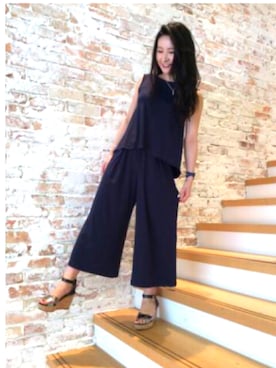 「PLST（プラステ）のアイテム（オールインワン・サロペット）」を使った、milさん（レディース・155cm）の春コーディネート
