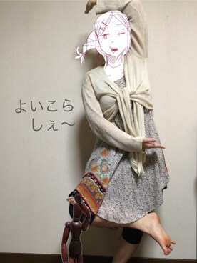 「エスニック」｜「アイテム（雑貨/ホビー）」を使った、やよいさん（レディース・161cm）の春コーディネート