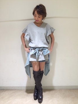 「Honey Salon（ハニーサロン）のアイテム（ワンピース/ドレス）」を使った、KAZUKIさん（レディース・153cm）の冬コーディネート