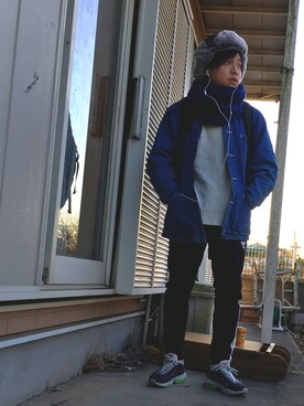 「PETER GRIMM（ピーターグリム）のアイテム」を使った、よこざわーさん（メンズ・168cm）の冬コーディネート