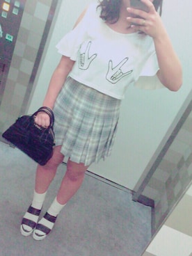 「GROWZE（グローゼ）のアイテム」を使った、kanakoさん（レディース・160cm）の夏コーディネート