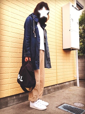 「pas de calais（パドカレ）のアイテム（パンツ）」を使った、moonさん（レディース・163cm）の春コーディネート