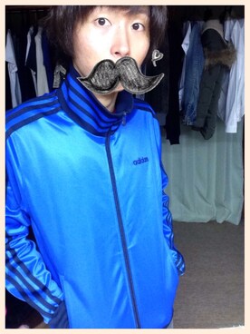 「部屋撮り」｜「アイテム（ジャージ）」を使った、kouheiさん（メンズ・167cm）の春コーディネート