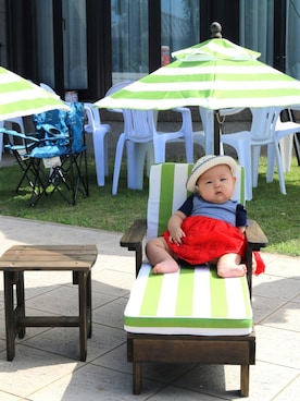 「babyGAP（babyGAP）のアイテム（ワンピース、その他）」を使った、ARUさん（キッズ・50cm）の夏コーディネート