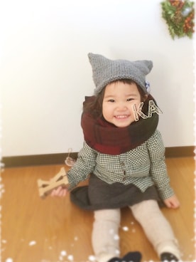 「PUAL CE CIN（ピュアルセシン）のアイテム」を使った、na.さん（キッズ・80cm）の冬コーディネート