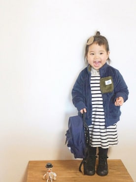 「アイテム（ブルゾン）」を使った、na.さん（キッズ・90cm）の冬コーディネート