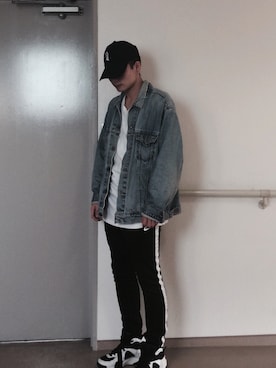 「kicks」｜「アイテム（デニムジャケット）」を使った、Dさん（メンズ・170cm）の春コーディネート