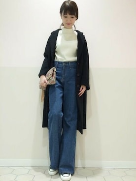 「アパートバイローリーズ」｜「アイテム（チェスターコート）」を使った、mariさん（レディース・158cm）の冬コーディネート